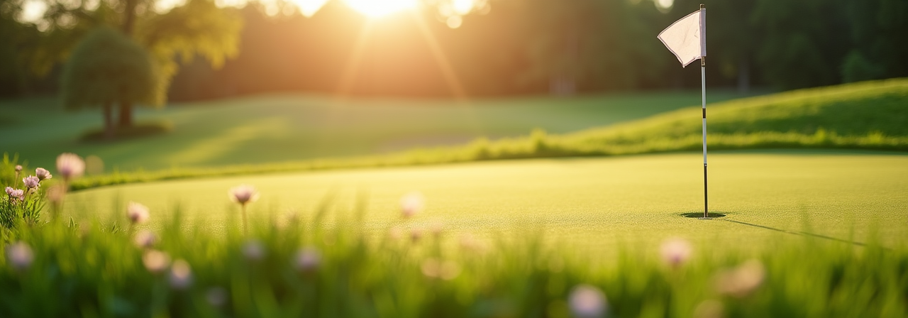 Beautiful golf course landscape